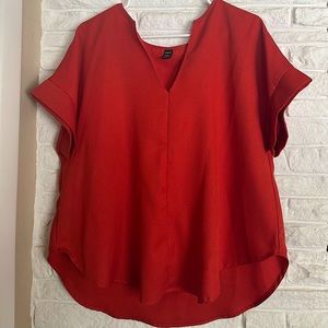 Burnt Orange Polyester Blouse